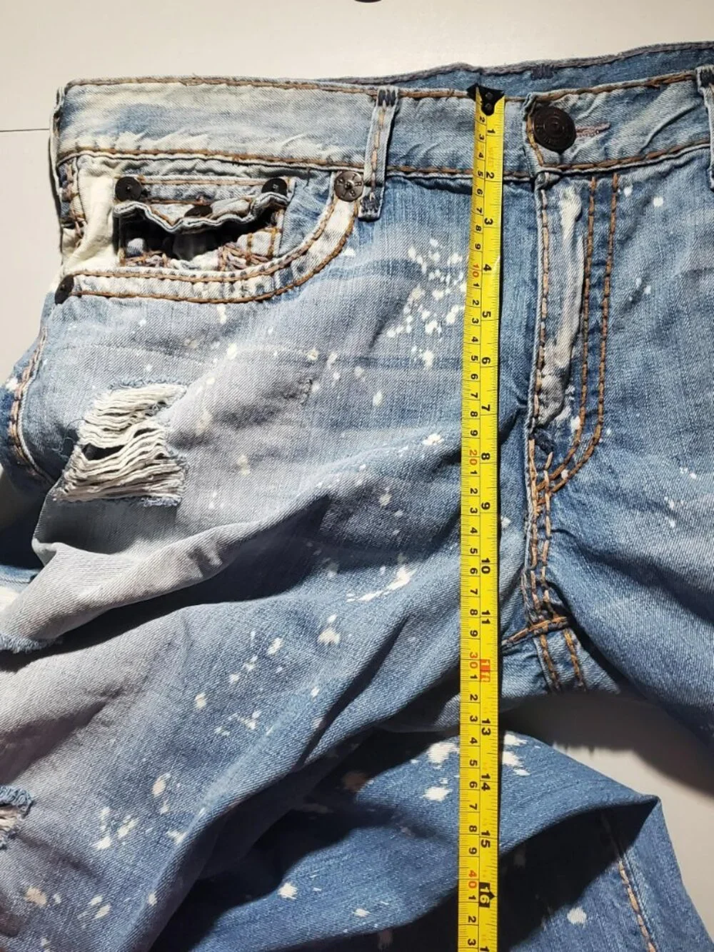 True Religion Ricky Super T  Made in USA distressed Sz 42